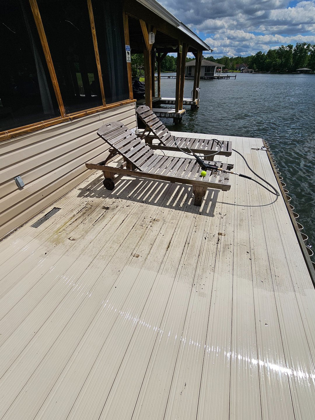 Boat Dock Cleaning out at Lake Anna VA Bumpass